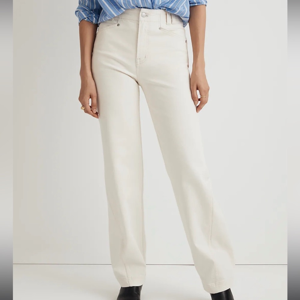 NWT Madewell Perfect Vintage Wide-Leg Jean Patch Pocket Edition Snap Edition
